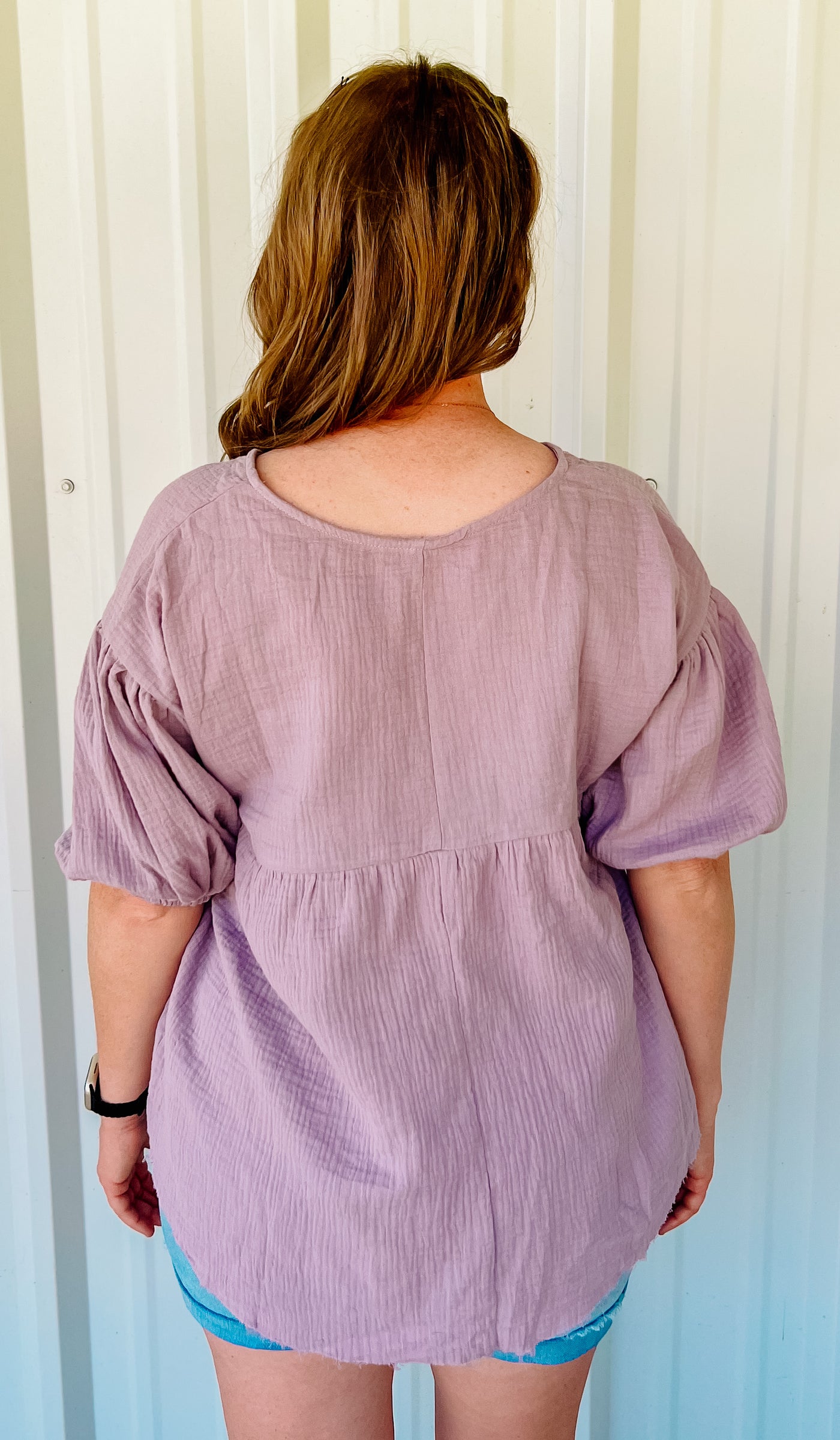 PURPLE BUBBLE BLOUSE - Thistle Canyon Co.