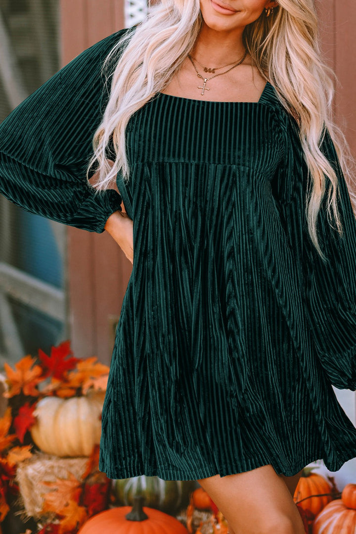 VELVET BABYDOLL DRESS