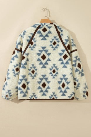 Western Geometric Sherpa Half-Zip
