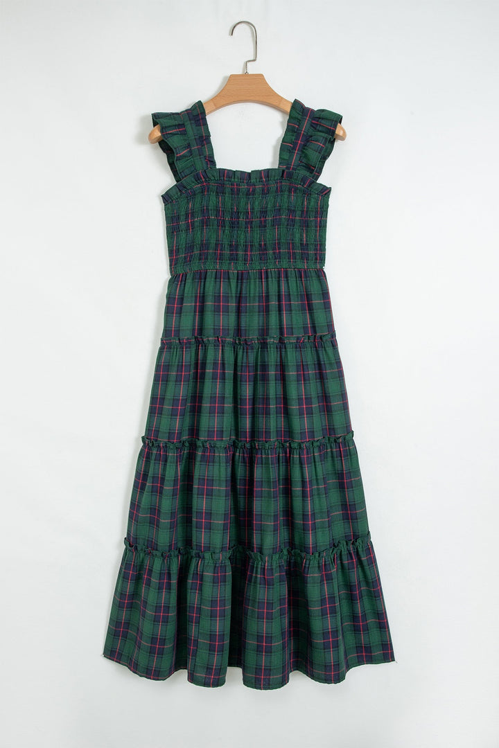 Pre-Order: PLAID TIERED MINI DRESS