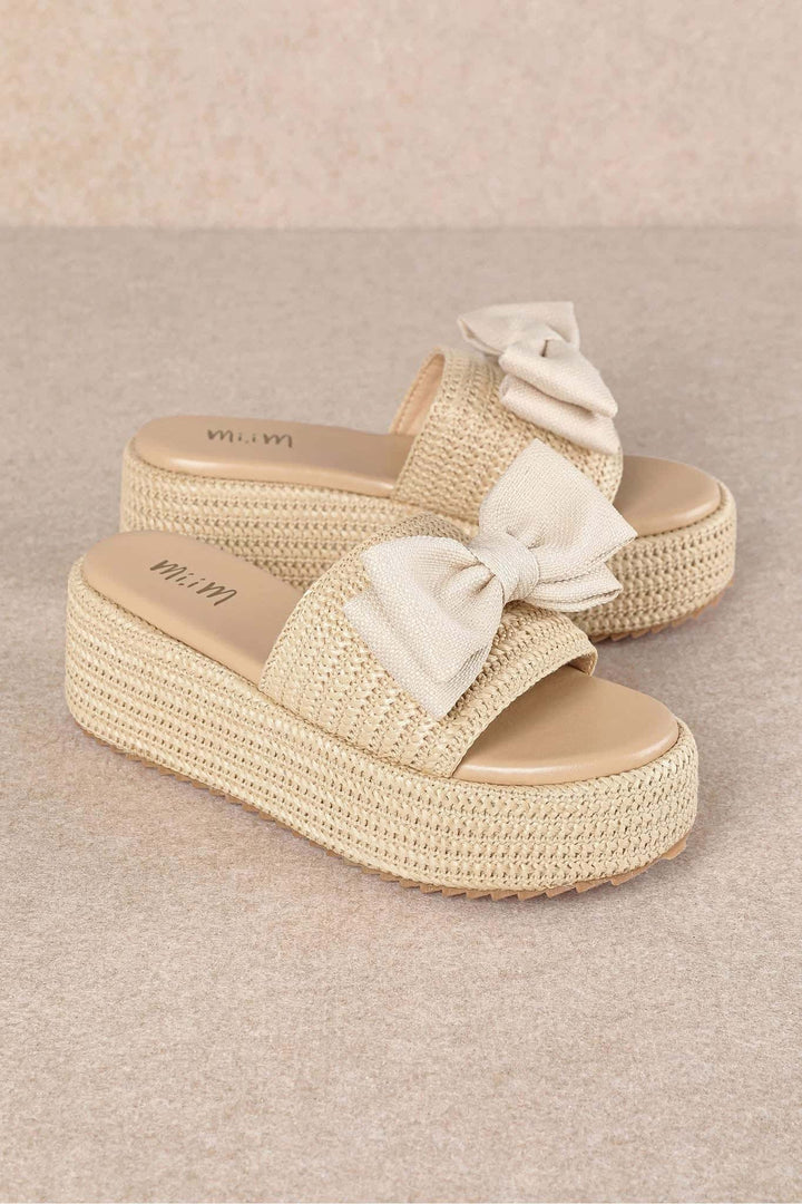 RAFFIA BOW SANDALS - Thistle Canyon Co.