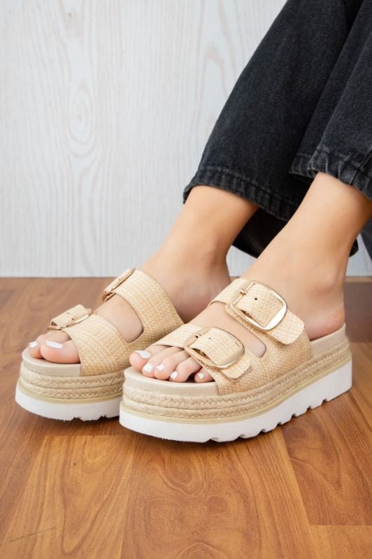 RAFFIA CLOUD SANDALS - Thistle Canyon Co.