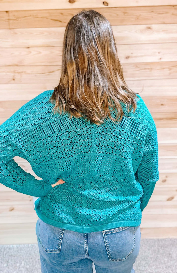 UPTOWN CARDIGAN - Turquoise - Thistle Canyon Co.