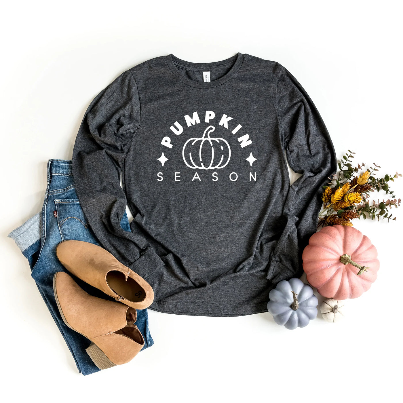 PUMPKIN SEASON LONG SLEEVE | Charcoal - Thistle Canyon Co.