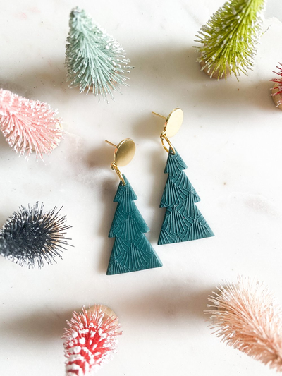 O Christmas Tree | Polymer Clay Earrings - Thistle Canyon Co.