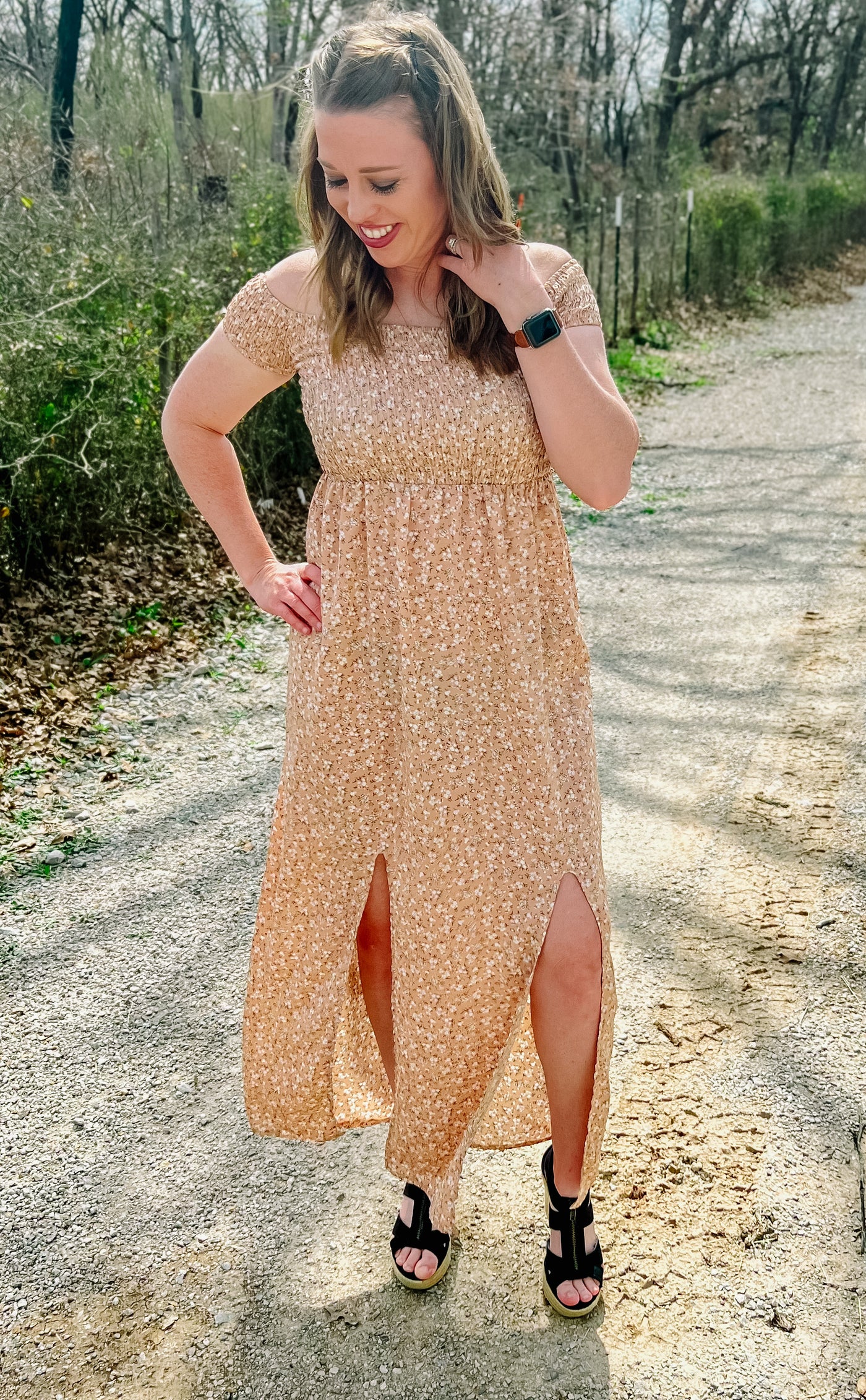 THE BAILEY MAXI DRESS in Blush - Thistle Canyon Co.