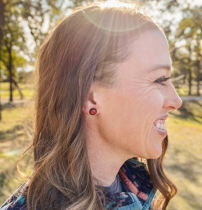 Buffalo Plaid l Stud Earrings - Thistle Canyon Co.