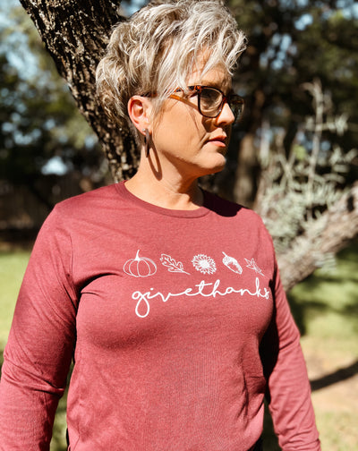 GIVE THANKS | Long Sleeve - Thistle Canyon Co.