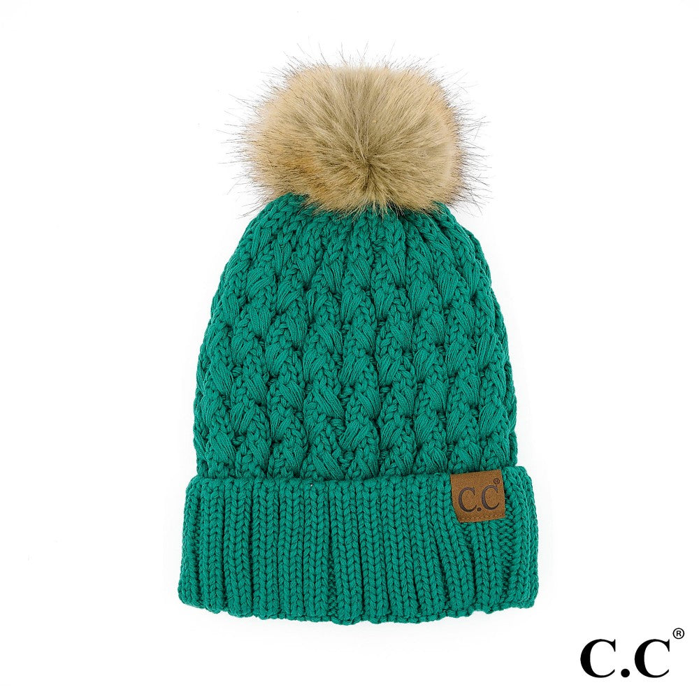 C.C. BEANIE | Seagreen Knit Pom - Thistle Canyon Co.