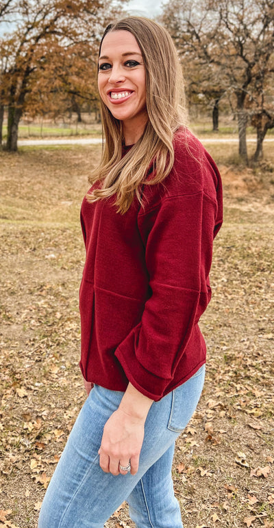 THE PHOENIX SWEATER | Burgundy - Thistle Canyon Co.